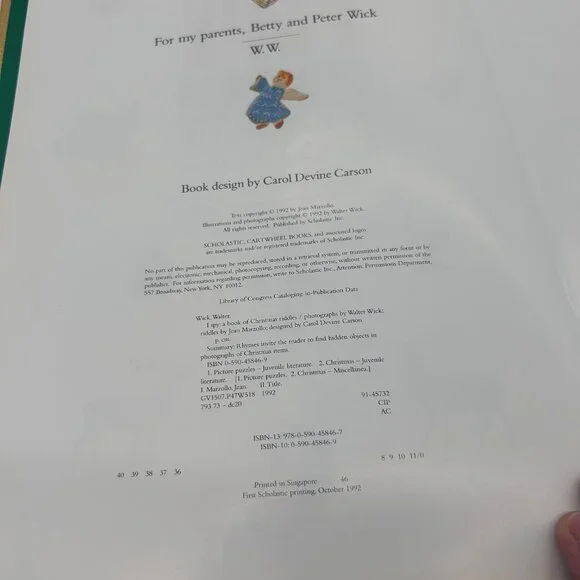 I Spy Christmas:  A Book of Picture Riddles - Hardcover - VERY GOOD - Picture 8 of 9